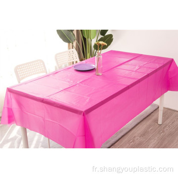 Table en plastique couvre la partie de la nappe bébé rose